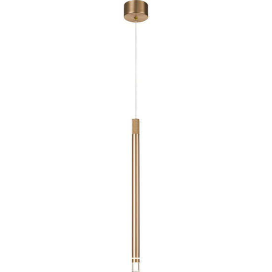 Lampada a sospensione led 7w 3000k cilindro oro sottile design
