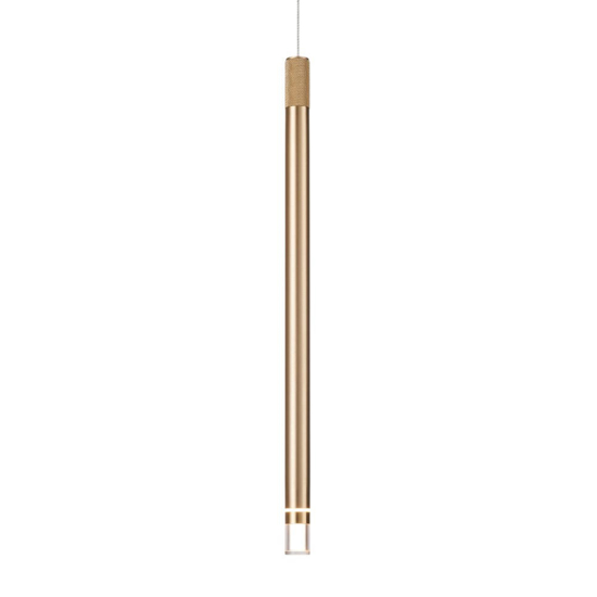Lampada a sospensione led 7w 3000k cilindro oro sottile design