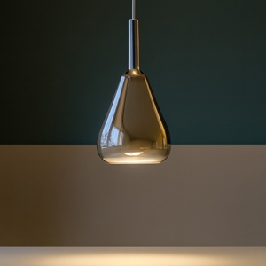 Gea luce ofelia lampada a sospensione per camera da letto colore cromo