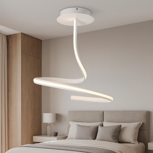 Lampadario camera da letto bianco led 20w 3000k design vivida ribbon