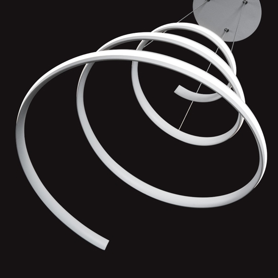 Lampadario per camera da letto led 40w 3000k spiral vivida