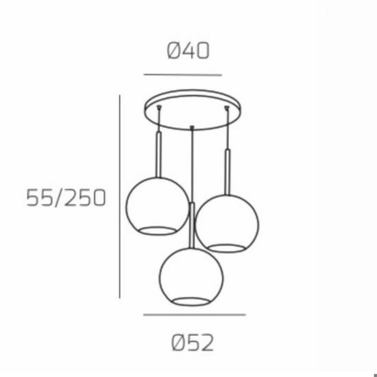 Lampadario per camera da letto tre luci pendenti vetri cromo Lampadario per camera da letto tre luci pendenti vetri cromo