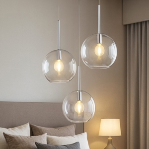Lampadario per camera da letto vetri trasparenti