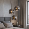 Lampadario per camera moderna vetri cromo top light