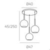 Lampadario per camera moderna vetri cromo top light