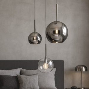 Lampadario camera da letto vetri cromo trasparente