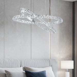 Varrazo eglo lampadario anelli di cristallo per stanza da letto
