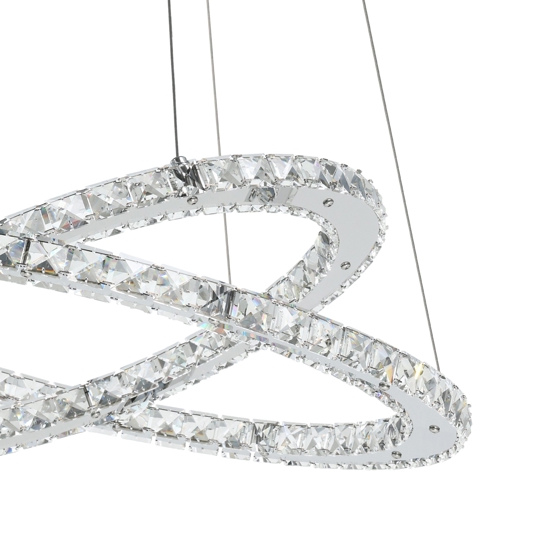 Varrazo eglo lampadario anelli di cristallo per stanza da letto