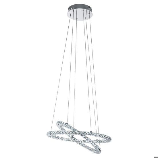 Varrazo eglo lampadario anelli di cristallo per stanza da letto