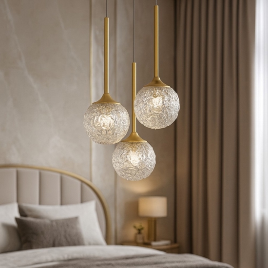 Lampadario 3 luci per camera da letto contemporaneo