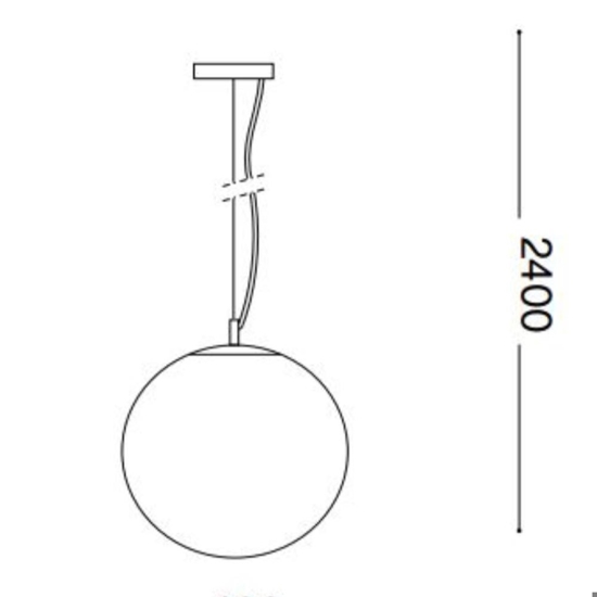 Mapa fade sp1 d40 ideal lux lampadario boccia di per camera da letto