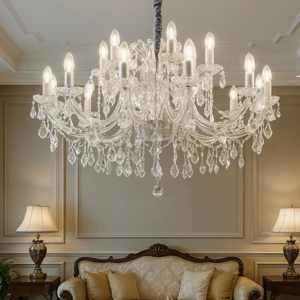 Napoleon sp18 ideal lux lampadario contemporaneo vetro soffiato 18 luci per salone
