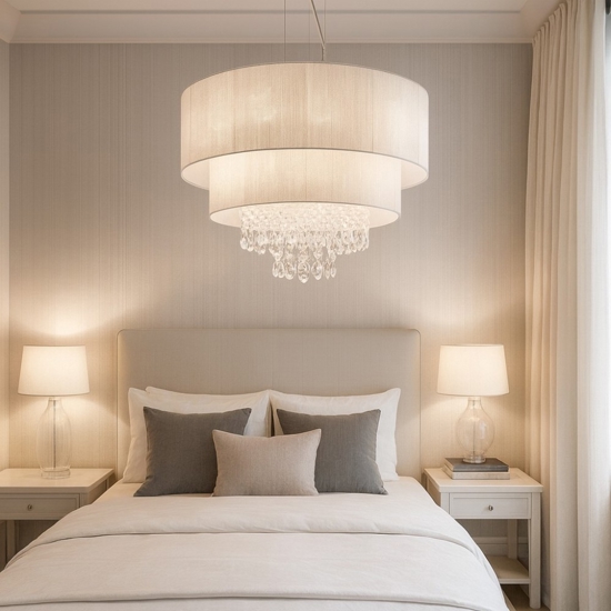 Opera sp4 lampadario stanza da letto 4 luci bianco ideal lux