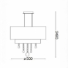 Opera sp4 lampadario per camera moderna 4 luci bianco ideal lux