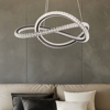 Lampadario camera moderna led 56w nero 3000k