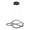 Lampadario camera moderna led 56w nero 3000k