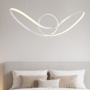 Lampadario per camera da letto led 45w 4500k fiocco bianco