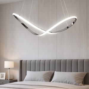 Lampadario design per camera da letto cromo led 45w 4500k