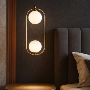 Mayotni ring lampadario per stanza da letto ring dorato pendente