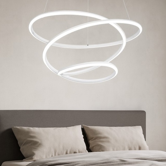 Lampadario bianco 36w per camera da letto 36w 4000k dimmerabile
