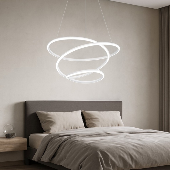 Lampadario bianco 36w per camera da letto 36w 4000k dimmerabile
