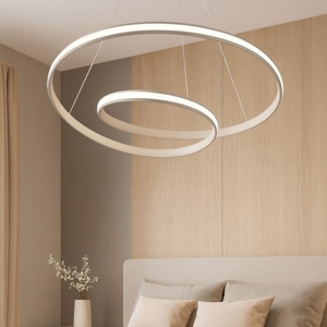 Lampadario spirale sabbia per camera da letto led 40w cct dimmerabile circuit vivida