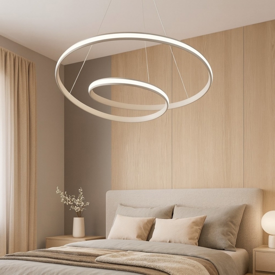 Lampadario spirale sabbia per camera da letto led 40w cct dimmerabile circuit vivida Lampadario spirale sabbia per camera da letto led 40w cct dimmerabile circuit vivida