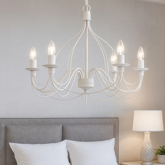 Corte sp5 lampadario per camera da letto bianco antico ideal lux Corte sp5 lampadario per camera da letto bianco antico ideal lux