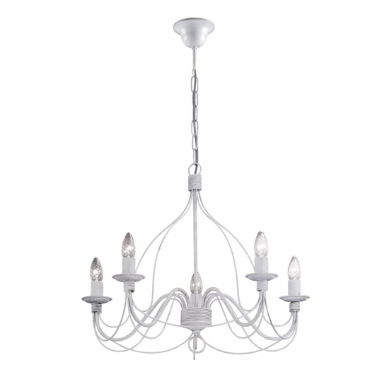 Corte sp5 lampadario per camera da letto bianco antico ideal lux Corte sp5 lampadario per camera da letto bianco antico ideal lux