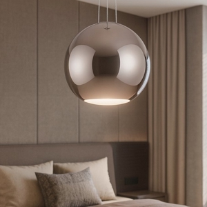 Visualizza i dettagli per Ideal lux mapa fade sp1 d50 lampadario per camera da letto sfera cromo sfumato Ideal lux mapa fade sp1 d50 lampadario per camera da letto sfera cromo sfumato
