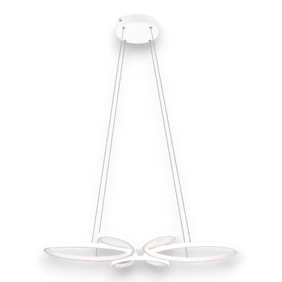 Lampadario fiocco bianco led 32w 4000k dimmerabile per camera da letto Lampadario fiocco bianco led 32w 4000k dimmerabile per camera da letto