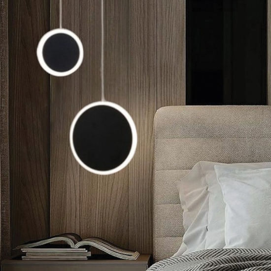 Lampadario led 12w 3000k per comodino camera da letto moderna fp Lampadario led 12w 3000k per comodino camera da letto moderna fp