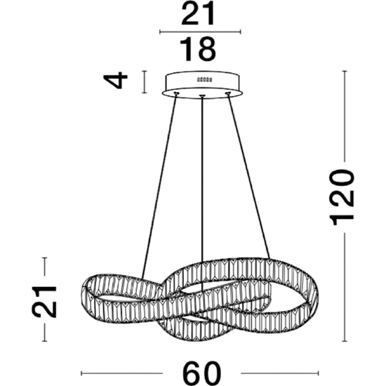 Lampadario design di cristallo dorato per stanza da letto