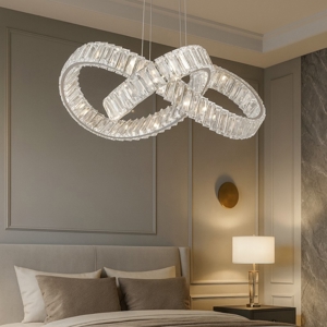 Visualizza i dettagli per Lampadario di cristallo per camera da letto stile contemporaneo Lampadario di cristallo per camera da letto stile contemporaneo