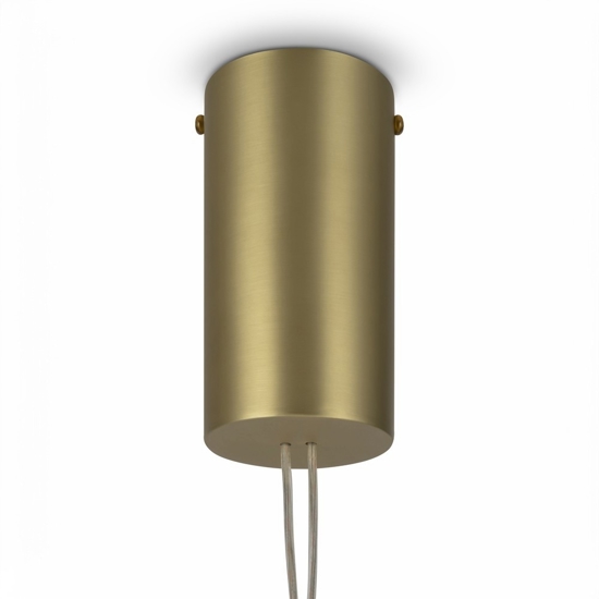 Maytoni lampadario led 18w 3000k maya arco pendente oro vetro lavorato