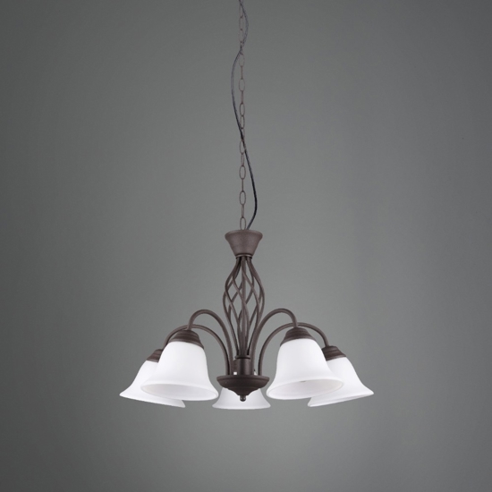 Lampadario per camera da letto effetto ferro battuto