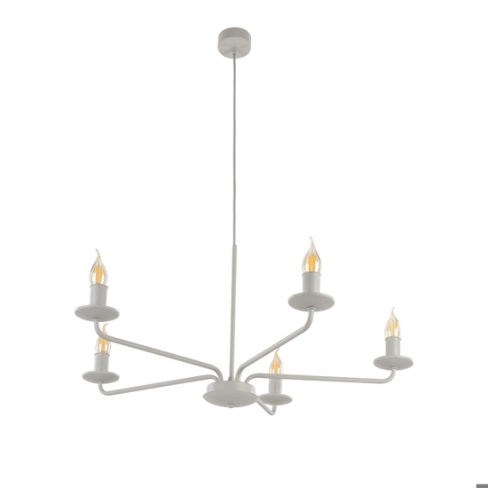 Lampadario per camera da letto contemporanea beige 5 bracci e14 Lampadario per camera da letto contemporanea beige 5 bracci e14