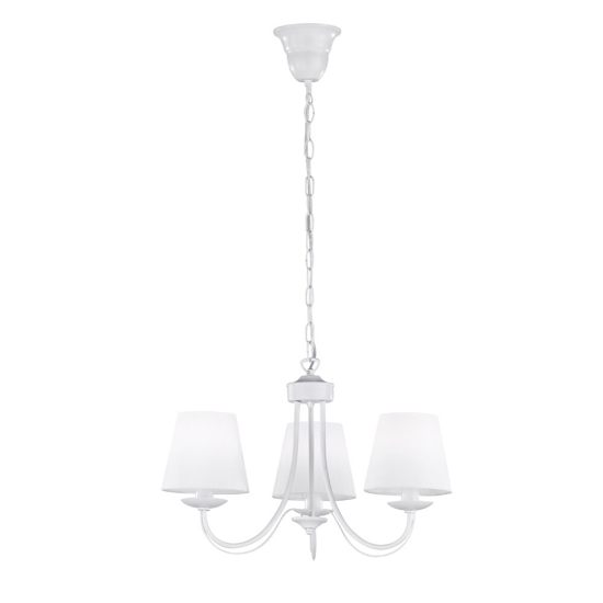 Lampadario per camera da letto paralumi in tessuto bianco