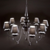 Blanche sp6 ideal lux lampadario camera matrimoniale chabby chic nero sei luci