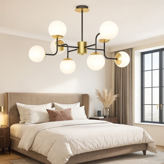 Lampadario stanza da letto nero oro top light clear Lampadario stanza da letto nero oro top light clear