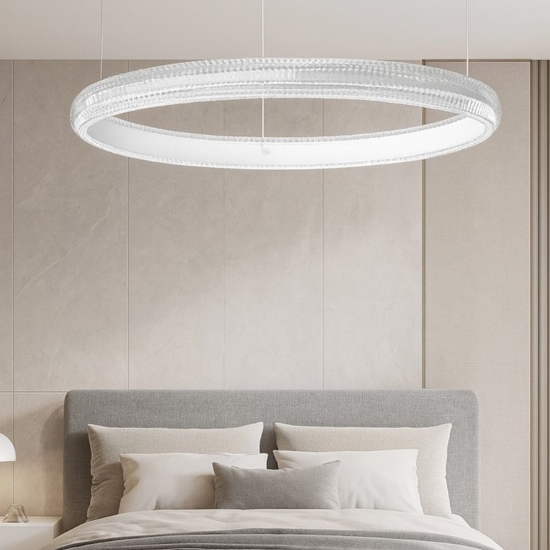 Lampadario per camera da letto ideal lux miracle sp d60 cerchio led