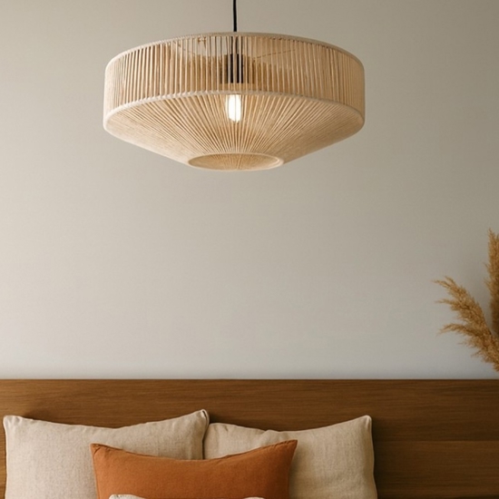 Lampadario per camera da letto cotone beige Lampadario per camera da letto cotone beige