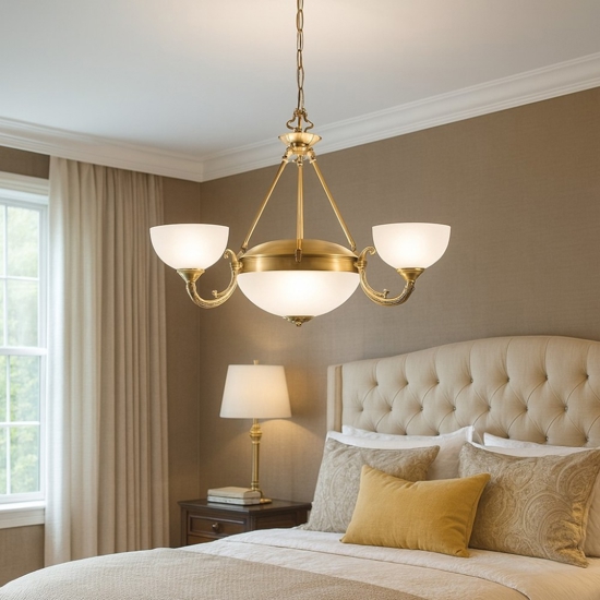 Savoy eglo lampadario per camera da letto colore oro