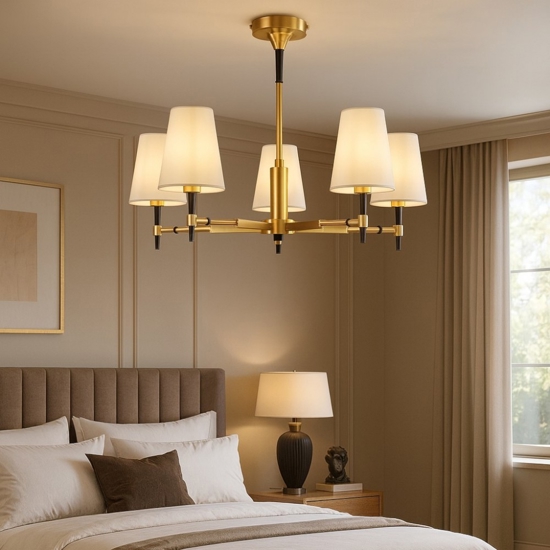 Maytoni zaragoza lampadario per camera da letto 5 luci