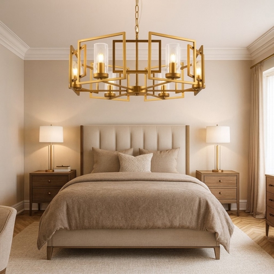 Maytoni bowi lampadario per camera da letto 6 luci