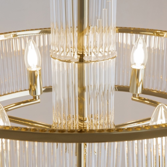 Maytoni frame lampadario per camera da letto in vetro lavorato con 6 luci