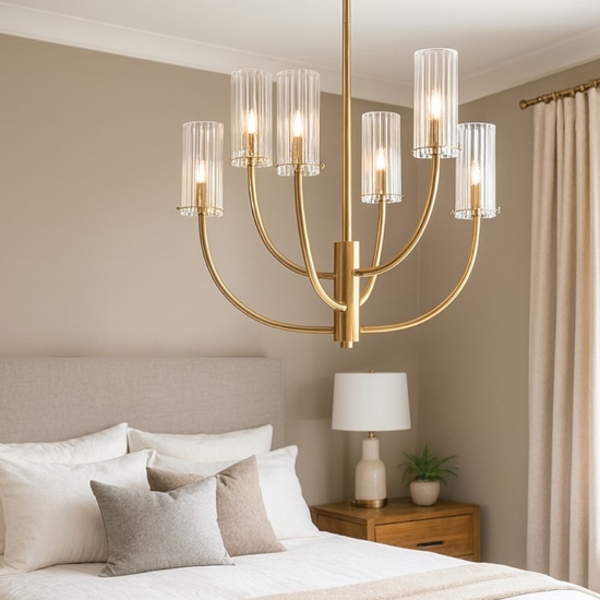 Maytoni arco lampadario per camera da letto 6 luci