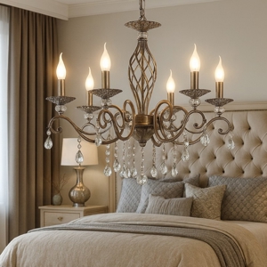 Maytoni grace lampadario con pendenti 6 luci