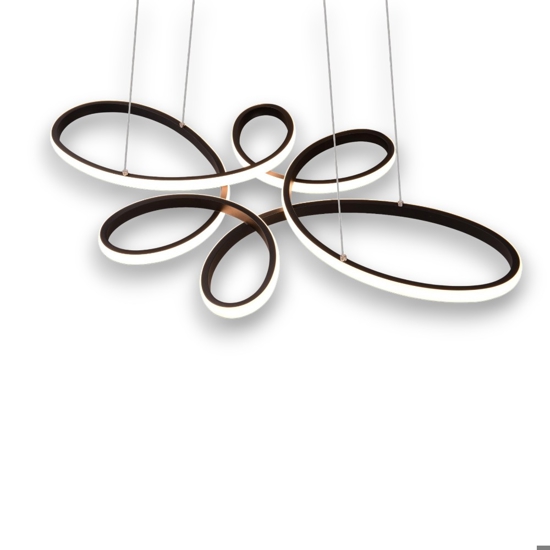 Lampadario particolare per camera da letto led 32w 3000k nero dimmerabile Lampadario particolare per camera da letto led 32w 3000k nero dimmerabile