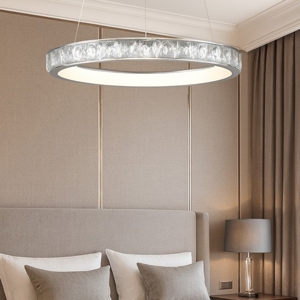 Lampadario per camera da letto effetto cristallo led 3000k